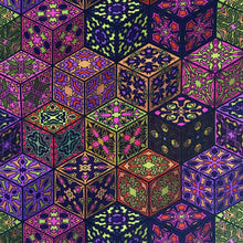 Charger l'image dans la galerie, Préplate SNAP Bébé  coton bio "CUBISME VIOLET"