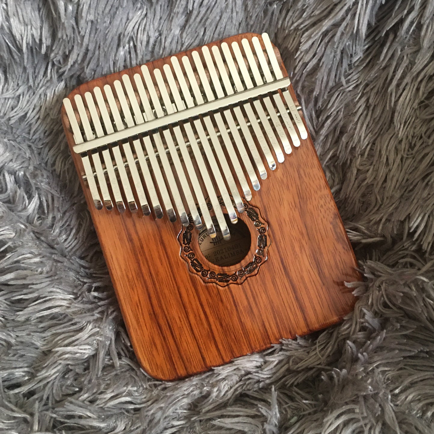 Kalimba HLURU hollow-21K- bois de rose