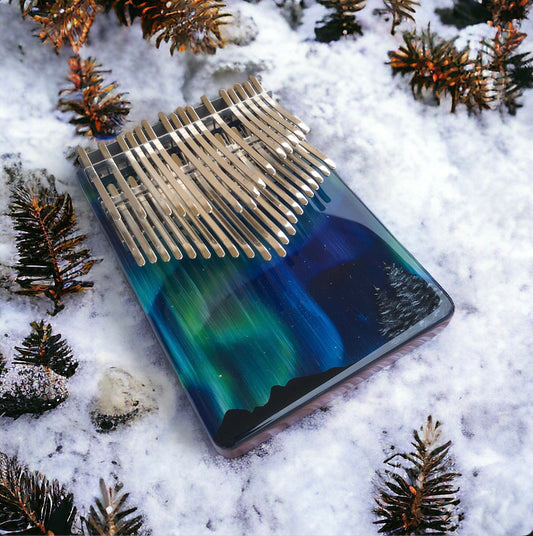 Chromatic Kalimba 37K POOPOOPIDOO "UTOPIA" - BOREALIS - Sapele