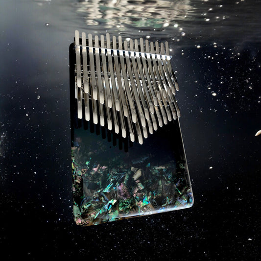 POOPOOPIDOO- UTOPIA 34k chromatic Kalimba  - DARK WATERS -Red oak wood