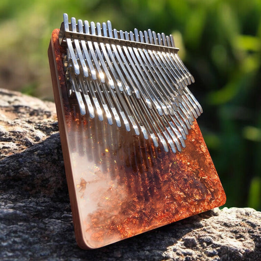 Chromatic Kalimba 42K POOPOOPIDOO UTOPIA- "BOULDER OPAL" - Rosewood