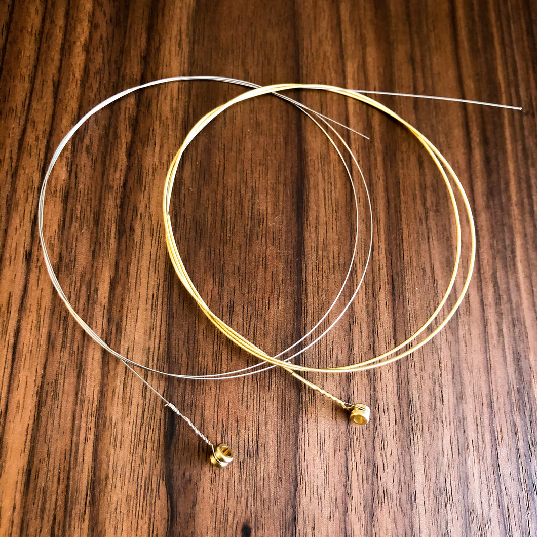 Bronze strings for harpika
