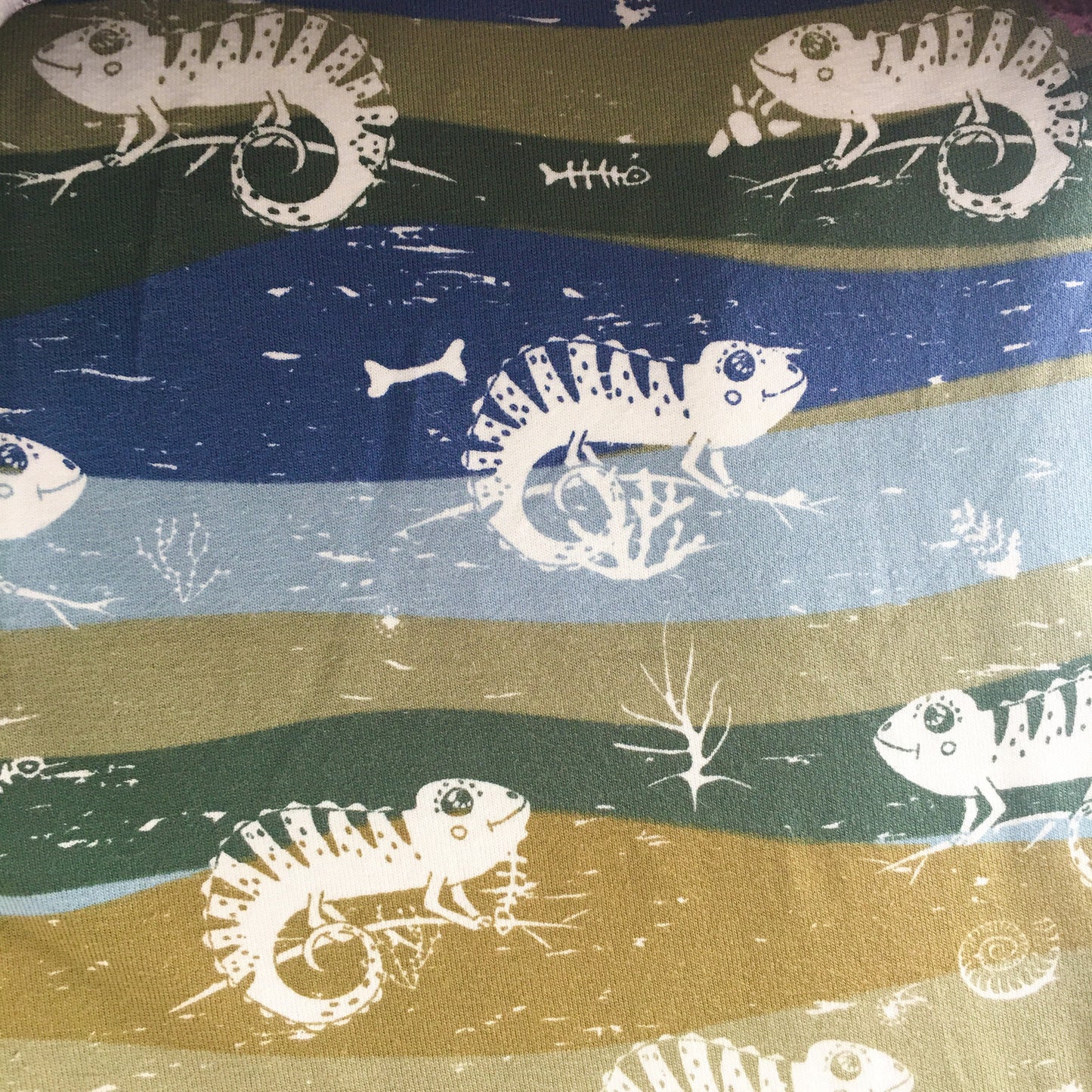 Préplate BASIC Terry Bébé "STRATES BLEUES"